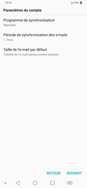 Sélectionnez SUIVANT