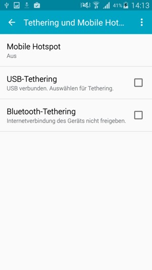 Wählen Sie Mobile Hotspot