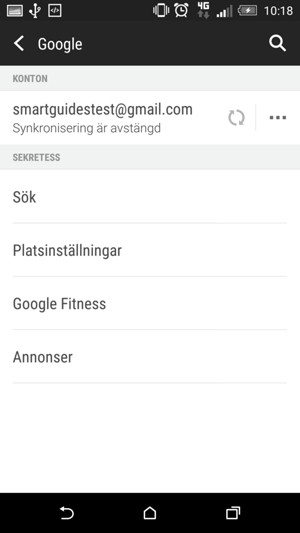 Tryck på ditt konto