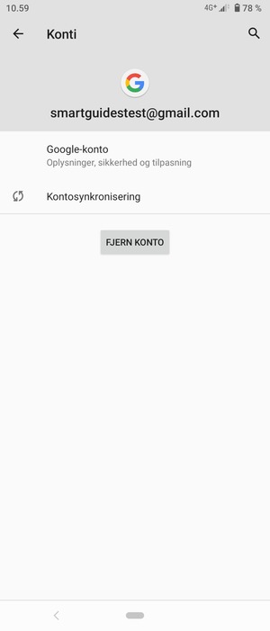 Vælg Kontosynkronisering