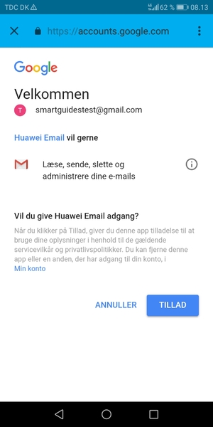 Vælg TILLAD