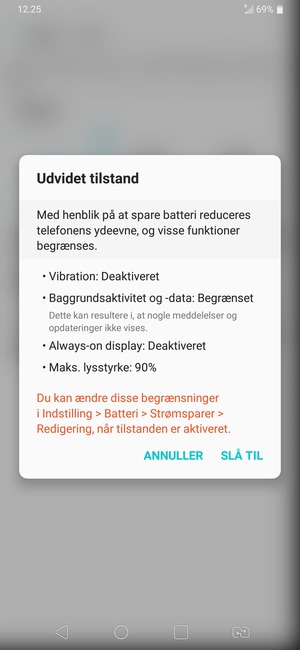 Vælg SLÅ TIL