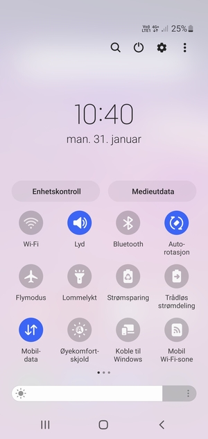 Velg menyknappen