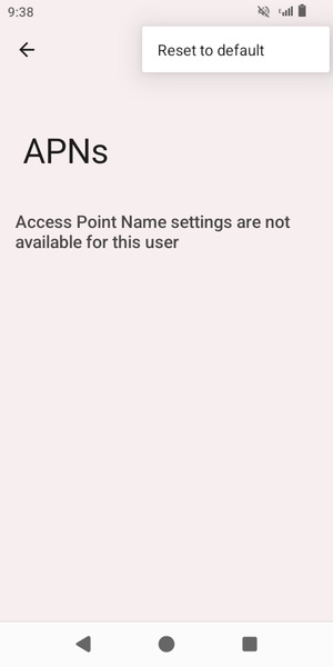 Select Reset to default
