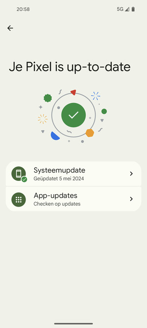 Selecteer Systeemupdate