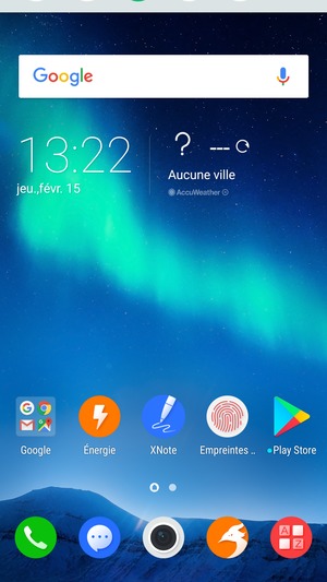 Déroulez le menu du haut