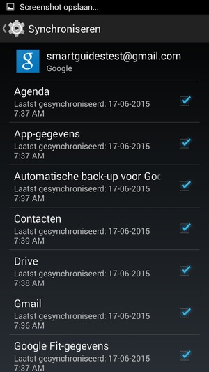 Vink alle selectievakjes aan