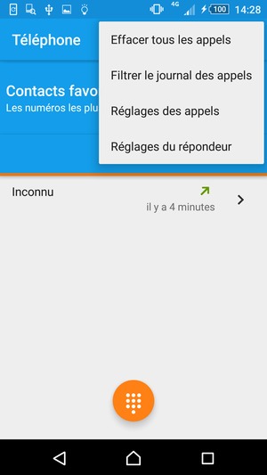 Sélectionnez Réglages des appels
