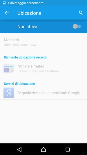 Disattiva Ubicazione