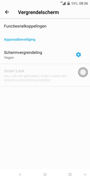 Selecteer Schermvergrendeling