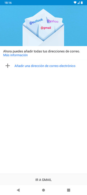 Seleccione Añadir una dirección de correo electrónico