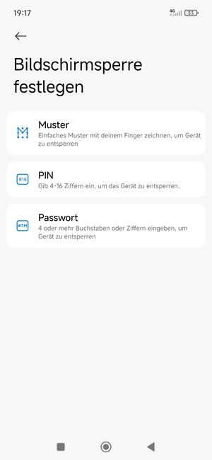 Wählen Sie Muster