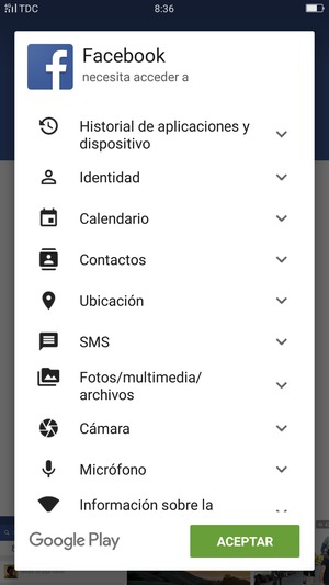 Seleccione ACEPTAR
