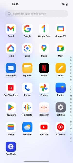 Scroll to and select Settings