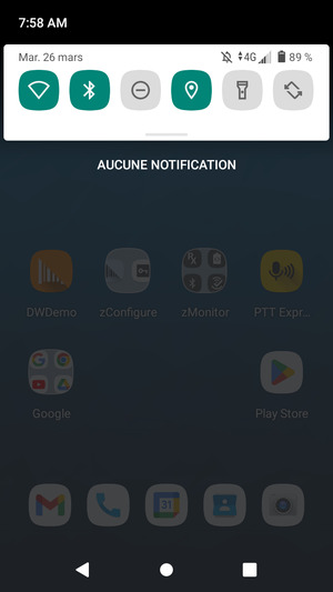 Déroulez à nouveau le menu du haut