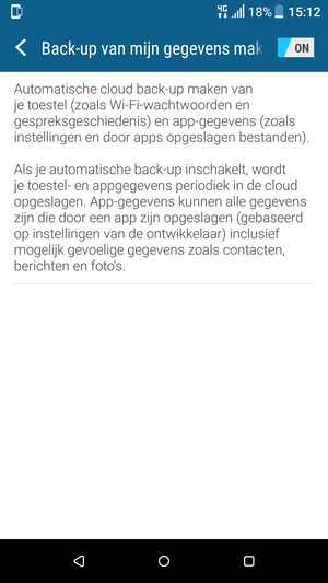 Selecteer de Terug-knop