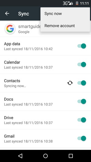 Select Sync now