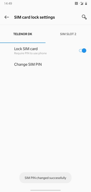Your SIM PIN has been changed