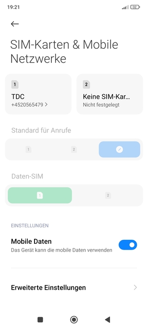 Um das Netzwerk zu wechseln, falls Probleme auftreten, wählen Sie Public