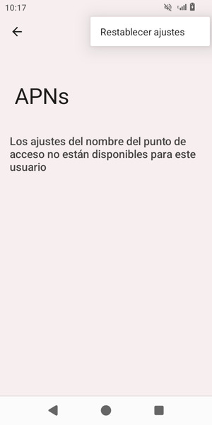Seleccione Restablecer ajustes