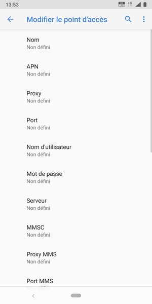 Saisissez les informations MMS