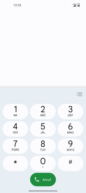 Drücken und halten Sie die Nummer 1