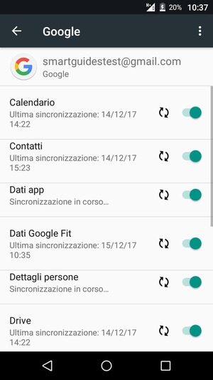 Le tue informazioni verranno sincronizzate