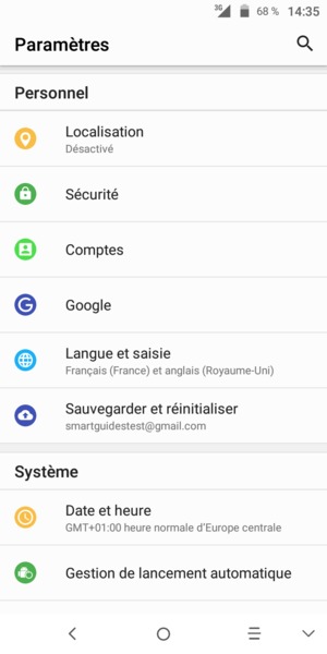 Faites défiler et sélectionnez Sécurité