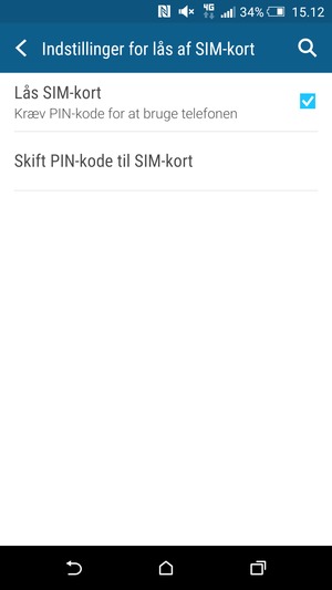 Vælg Skift
PIN-kode til SIM-kort