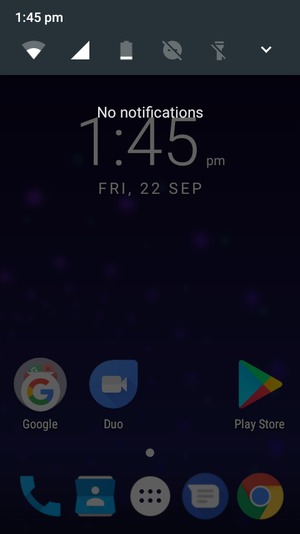 Slide down the top menu again