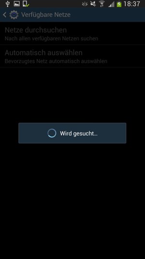 Warten Sie, bis die Suche abgeschlossen ist