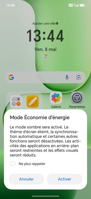 Sélectionnez Activer