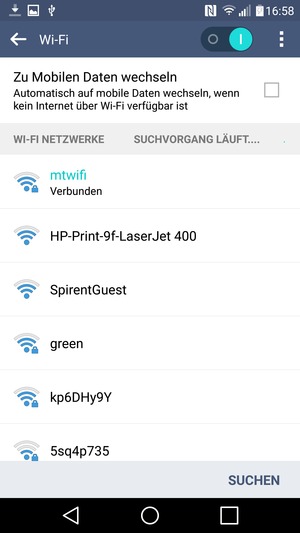 Sie sind nun mit dem WLAN-Netzwerk verbunden