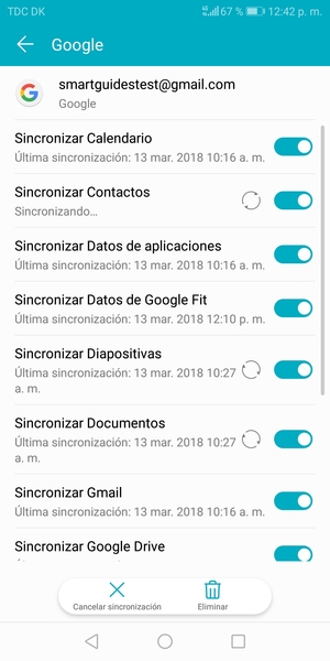 Su información será sincronizada