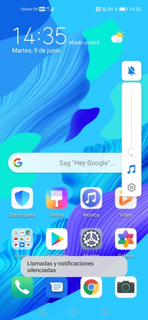 Seleccione Silencio para volver al modo de sonido