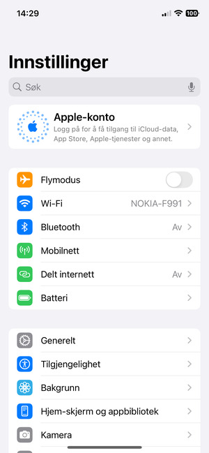 Velg Wi-Fi