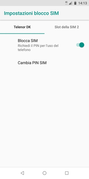 Seleziona Public e Cambia PIN SIM