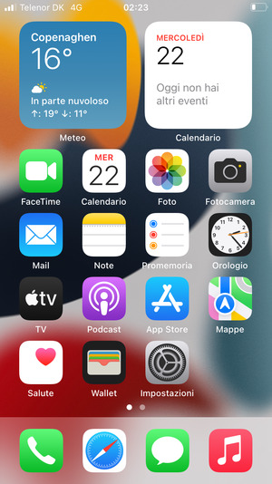 Seleziona Impostazioni
