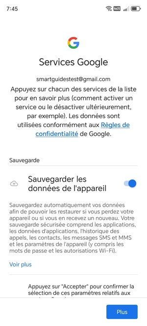 Sélectionnez Plus