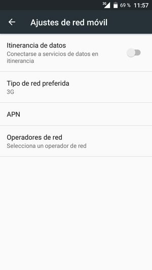 Seleccione Tipo de red preferida