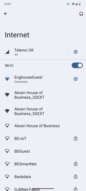 Ahora está conectado a la red Wi-Fi
