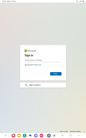 Enter your Hotmail address and select Next