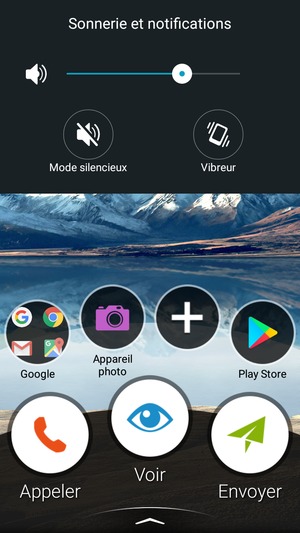 Maintenir appuyé pour baisser le volume au niveau requis