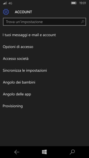 Seleziona I tuoi messaggi e-mail e account