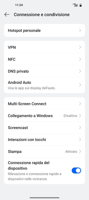 Seleziona Hotspot personale