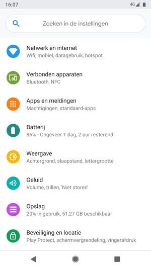 Selecteer Netwerk en internet