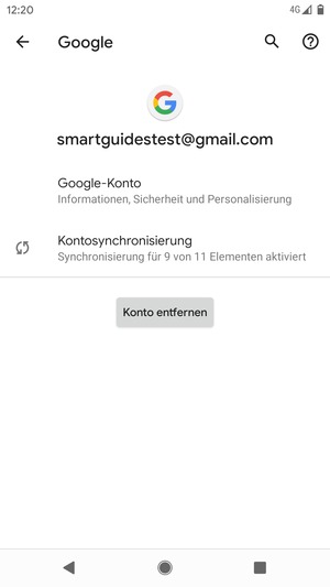 Wählen Sie Kontosynchronisierung