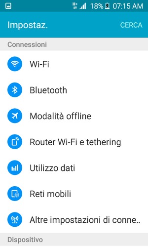 Seleziona Reti mobili