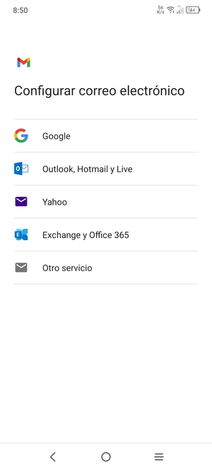 Seleccione Outlook, Hotmail y Live