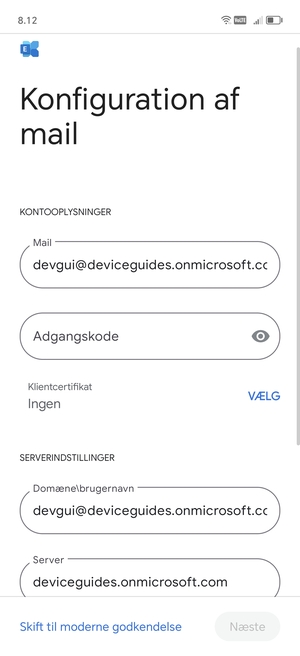 Indtast din adgangskode